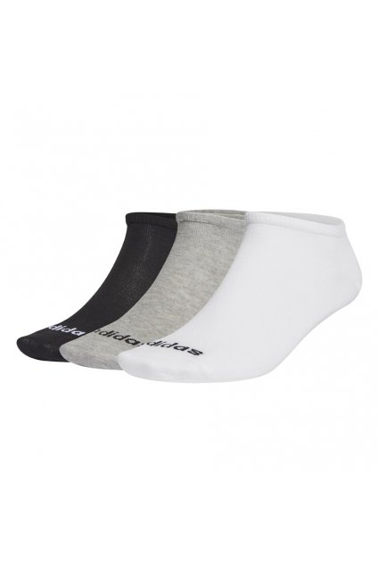 Ponožky adidas Low Cut 3PP šedé, biele, čierne GE6137