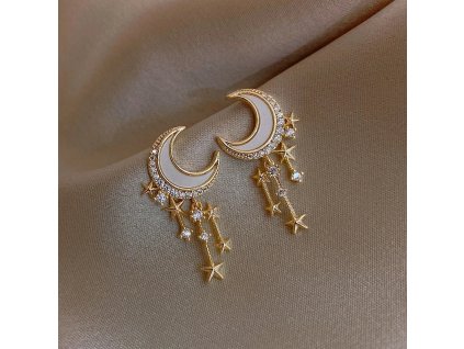 New Trendy Moon ciondola gli orecchini per le donne temperamento perla Cherry Cat strass ciondolo orecchino.jpg Q90.jpg (1)