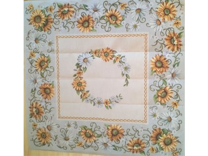 ubrus slunečnice čtverec