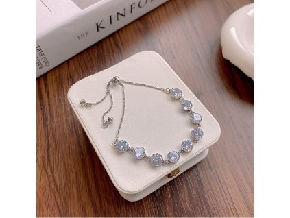 náramek krystaly bílé