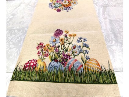 Gobelínový ubrus - Velikonoční vajíčka v trávě