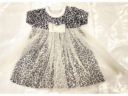 Kojenecké šatičky s krátkým rukávem - Gepardík