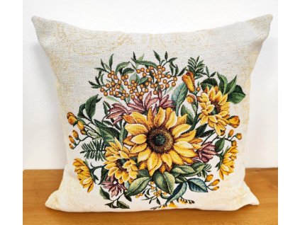 Povlak na polštář gobelín - Slunečnice