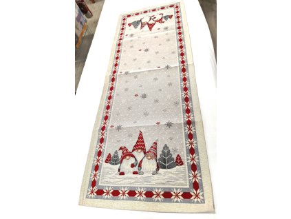 Gobelínový vánoční ubrus - Vánoční skřítci