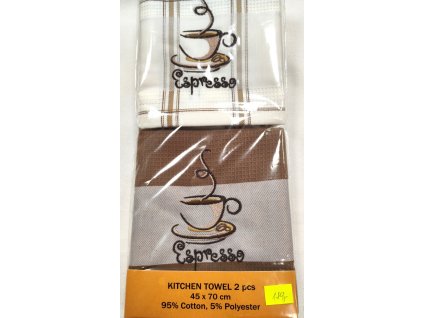 Vaflové utěrky - Espresso