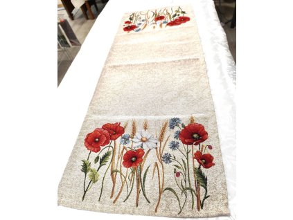 Gobelínový ubrus - Vlčí máky a chrpy