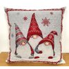 Vánoční povlak na polštář gobelín  - Vánoční skřítci