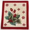 Gobelínové vánoční prostírání - Šípky červené 20x20