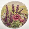 Gobelínové prostírání kulaté - Levandule s vlčím mákem