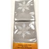 Vaflové utěrky vánoční - Stříbrná vločka šedé