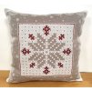 Vánoční povlak na polštář gobelín  - Vločka béžová