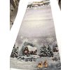 Gobelínový vánoční ubrus - Zasněžená zimní krajina