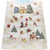 Gobelínový vánoční ubrus - Zimní radovánky