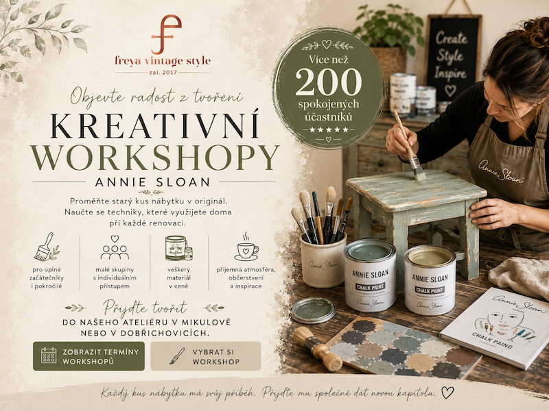 Kreativní workshopy s křídovými barvami Annie Sloan