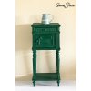 Amsterdam Green Side Table, Dulcet in Old White, Ticking in Graphite image 1