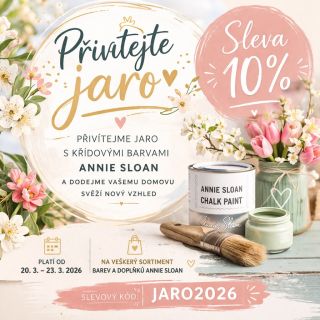 🌸 Přivítejte jaro 🌸 ✨ Sleva 10 % ✨ Přivítejme jaro s křídovými barvami Annie Sloan a dodejme vašemu domovu svěží nový...