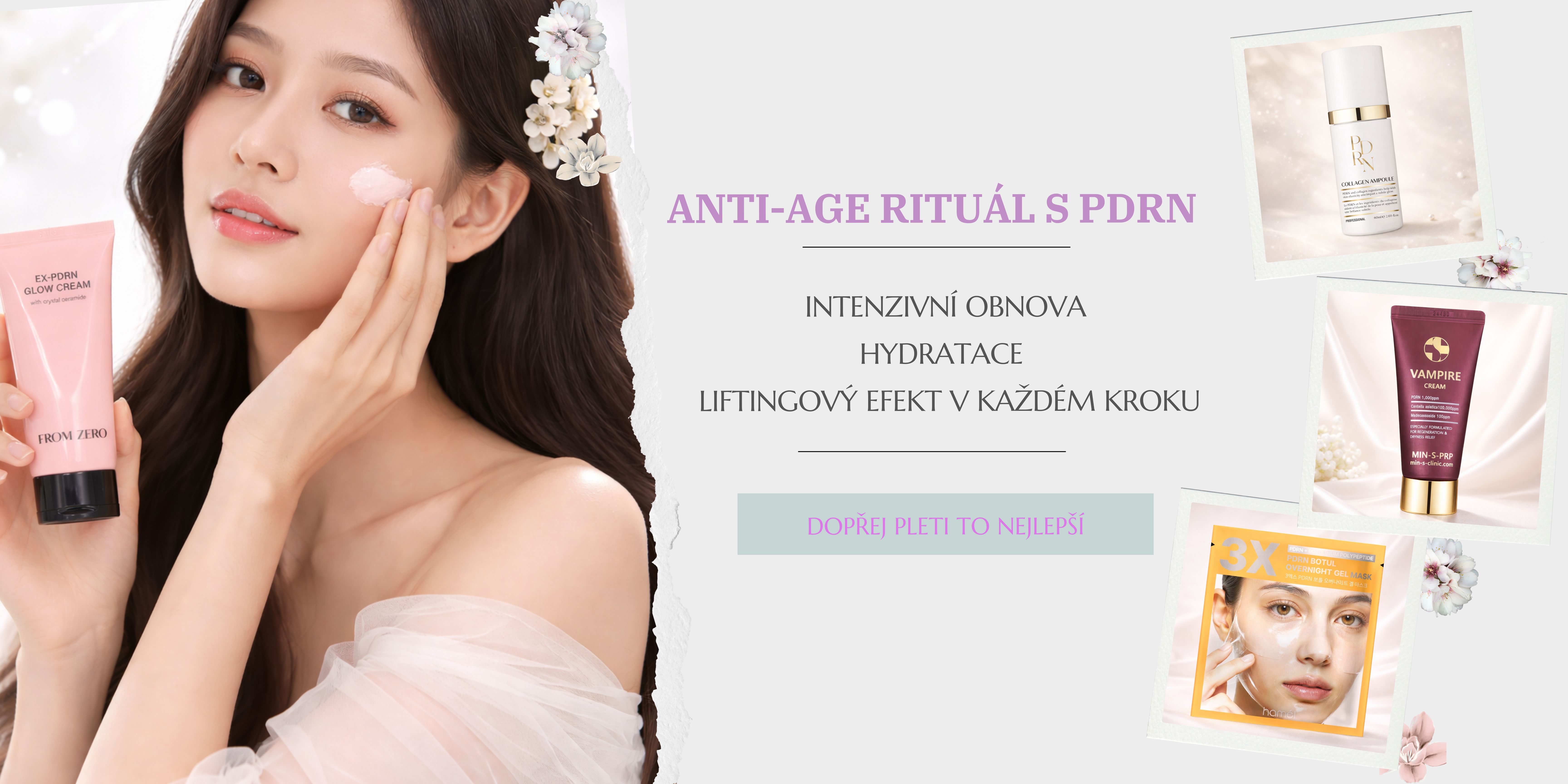 PDRN péče – omlazující korejská kosmetika pro hloubkovou regeneraci, zářivost a obnovu pleti