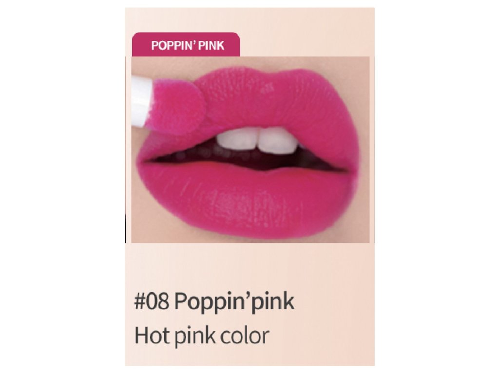 Passioncat Twist Velvet Tint No. 8 - rtěnka s houbičkovým aplikátorem č. 8
