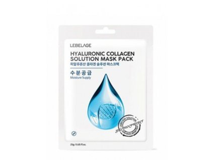lebelage maska dlya lica tkanevaya gialuronovaya kislota kollagen hyaluronic collagen solution mas567