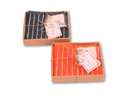 RUČNÍK PRUHY ORANŽ.