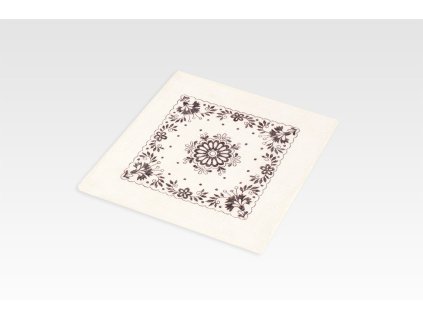 UBROUSEK LNĚNÝ S TISKEM BÍLÝ