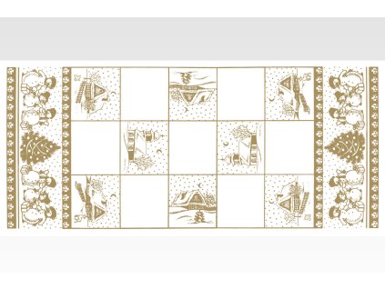 VÁNOČNÍ BĚHOUN 88x42 BÍLÝ