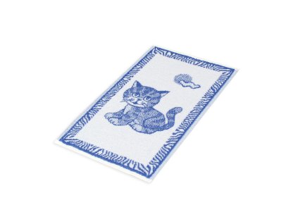 RUČNÍK KOTĚ MODRÝ