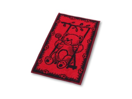 RUČNÍK MEDVÍDEK ČERVENÝ/ČERNÝ