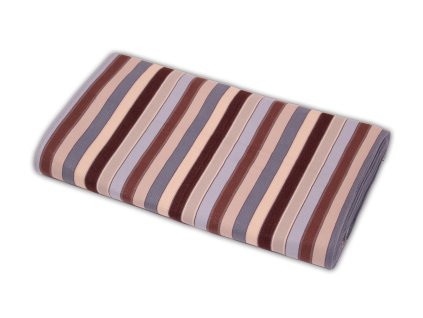LEHÁTKOVINA HNĚDÉ PROUŽKY ŠÍŘE 60 CM