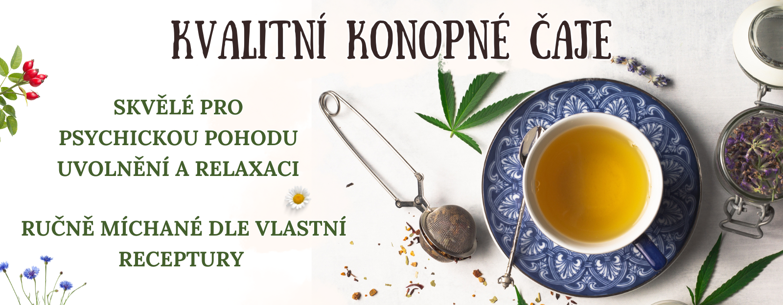 Vlastnoručně míchané konopné čaje