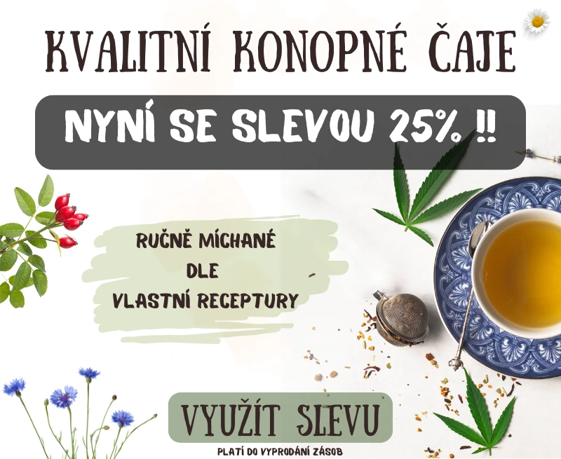 Kvalitní konopné čaje dle vlastní receptury
