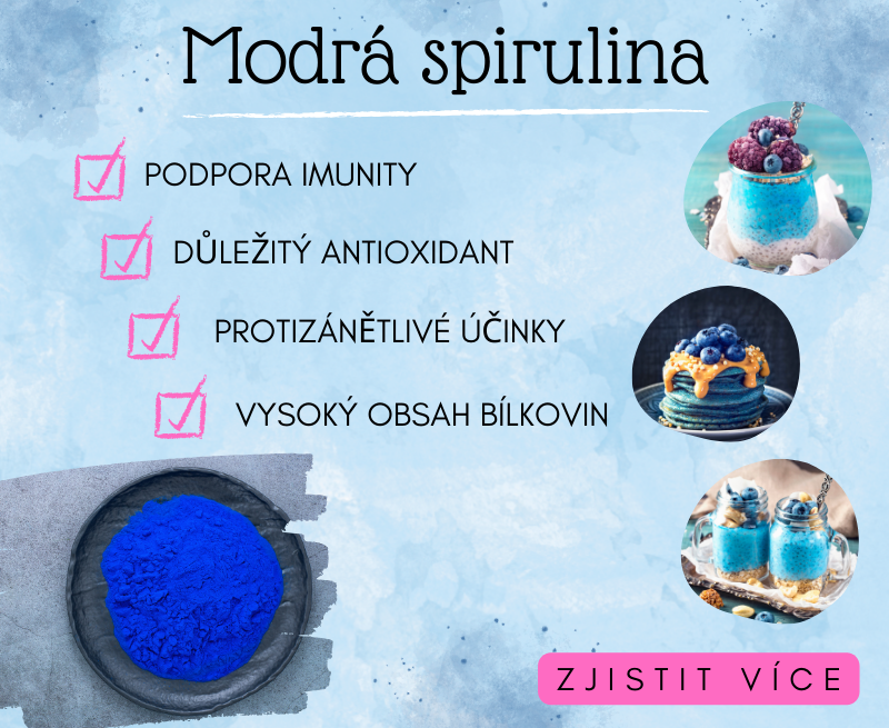 Modrá spirulina - antioxidant plný minerálů