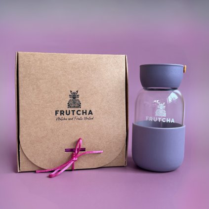 Frutcha Euphoria + lahvička  jahody + matcha - 10 sáčků (100 g) + lahvička - radost, pohoda, energie