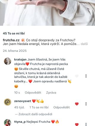Takové komentáře jsou pro nás hnacím motorem a jsme šťastní, že vám Frutcha chutná a dodává energii a radost každý den 💚...