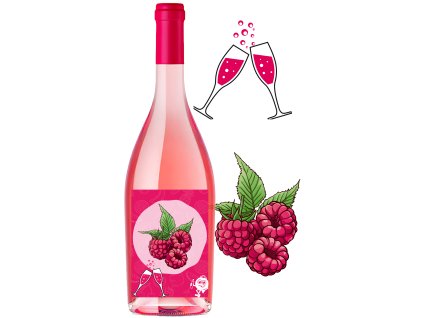 Bläschen Himbeere 0,75l  Perlwein aus Himbeeren 11,5% Alk.