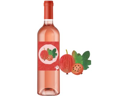 Roter Stachelbeerwein 0,75l  Stachelbeerwein aus Rolanda und Hinnonmaki Red 14 % Alk.