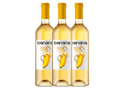 3x Banana 0,75l  🍌 Banán különlegesség | 12% alk.