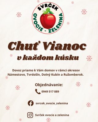 🎄✨ Vianočné debničky sú tu! ✨🎄 Spúšťame objednávky na naše debničky plné chutí, ktoré spravia radosť každému. Tento rok...