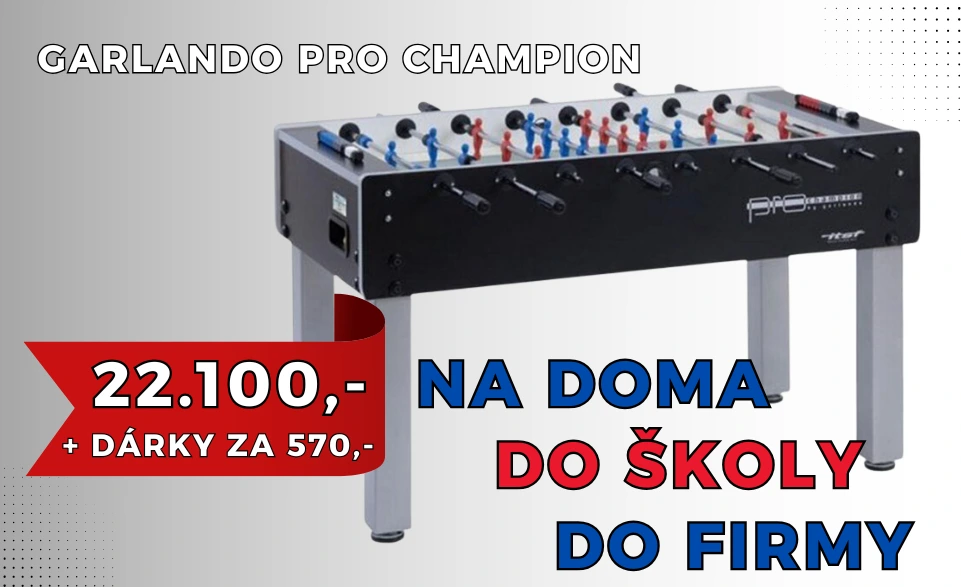 Stolní fotbal Garlando Pro Champion - do firmy, do kanceláře, na doma, do školy