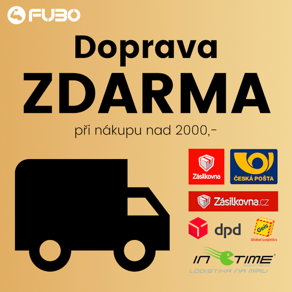 Doprava ZDARMA při nákupu nad 1500 Kč!