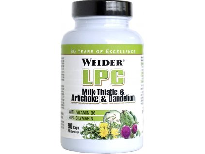 Weider LPC Milk Thistle & Artichoke & Dandelion 90 kapslí, extrakty ze semen ostropestřece