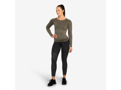 Better Bodies Tričko Nolita Seamless Long Sleeve Washed Green