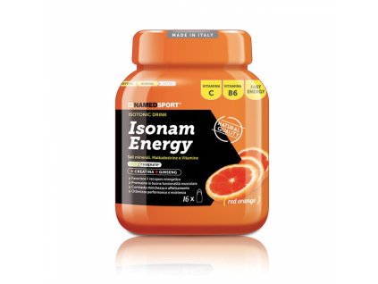 NAMEDSPORT Isonam Energy 480 g, Isotonické pití v prášku s vitamíny, minerály a kreatinem (Varianta Pomeranč)