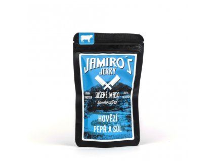 Jamiro´s Jerky Hovězí Pepř a Sůl 50 g sušené hovězí maso