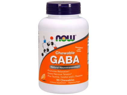 Now Foods Chewable Gaba Orange 90 chewables front