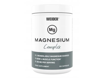 Weider Magnesium Complex 120 kapslí, malát a citran hořečnatý