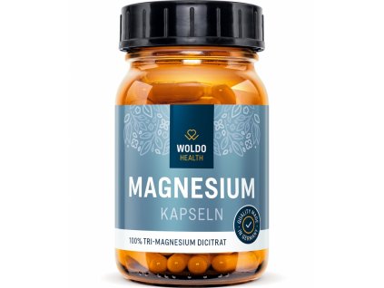 WoldoHealth® Hořčík Tri-Magnesium dicitrát 120 kapslí