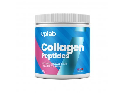 VPLab Collagen Peptides, 300 g, hydrolyzovaný kolagen v sypké formě s vitaminem C a hořčíkem (Varianta Pomeranč)