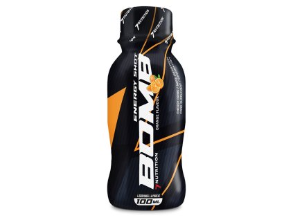 7NUTRITION Bomb Energy Shot 100 ml, stimulační shot s kofeinem (Varianta Pomeranč)
