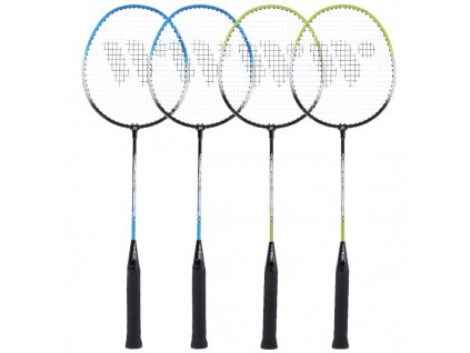 Sada raket na badminton WISH Steeltec 416K, zeleno/modrá